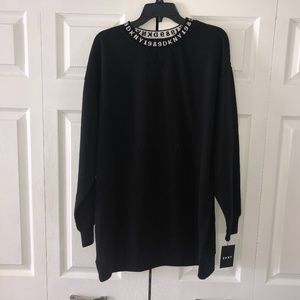 DKNY 1989 Logo Sleepshirt Sweatshirt Black